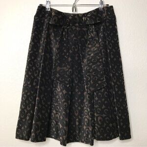 MARIMEKKO RITVA FALLA Vintage Velvet Midi Skirt Abstract Print